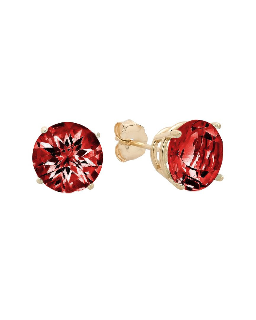 Maxcolor 10k 4.50 Ct. Tw. Garnet Studs