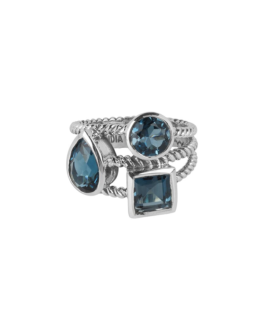 Tiramisu Silver 0.79 Ct. Tw. London Blue Topaz Ring