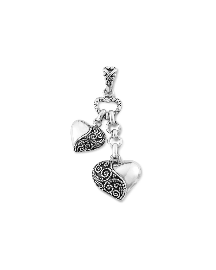 Samuel B. Silver Dangling Hearts Pendant