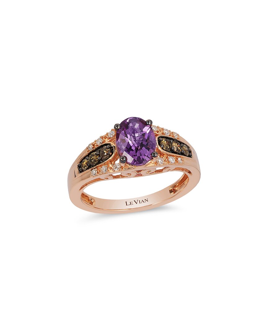 Le Vian ® 14k Strawberry Gold® 1.23 Ct. Tw. Diamond & Amethyst Ring