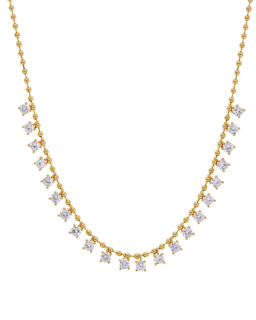 Savvy Cie 18k Plated Drop Necklace In Metallic