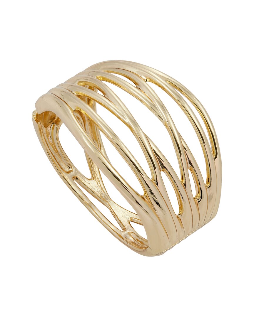 Savvy Cie 18k Plated Bangle Bracelet In Gold