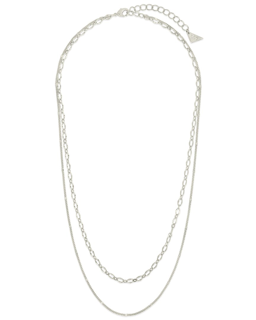 Sterling Forever Serenity Layered Chain Necklace 1 In Black