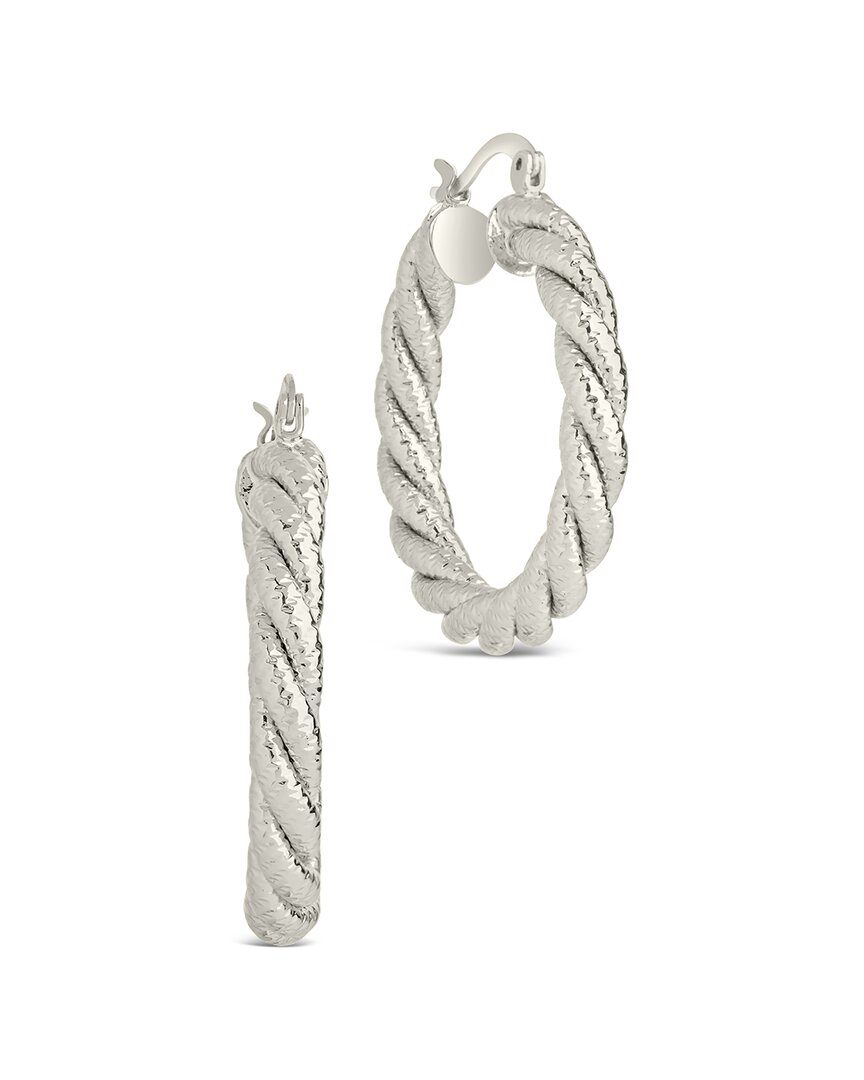 Sterling Forever Cerys Woven Hoops 1