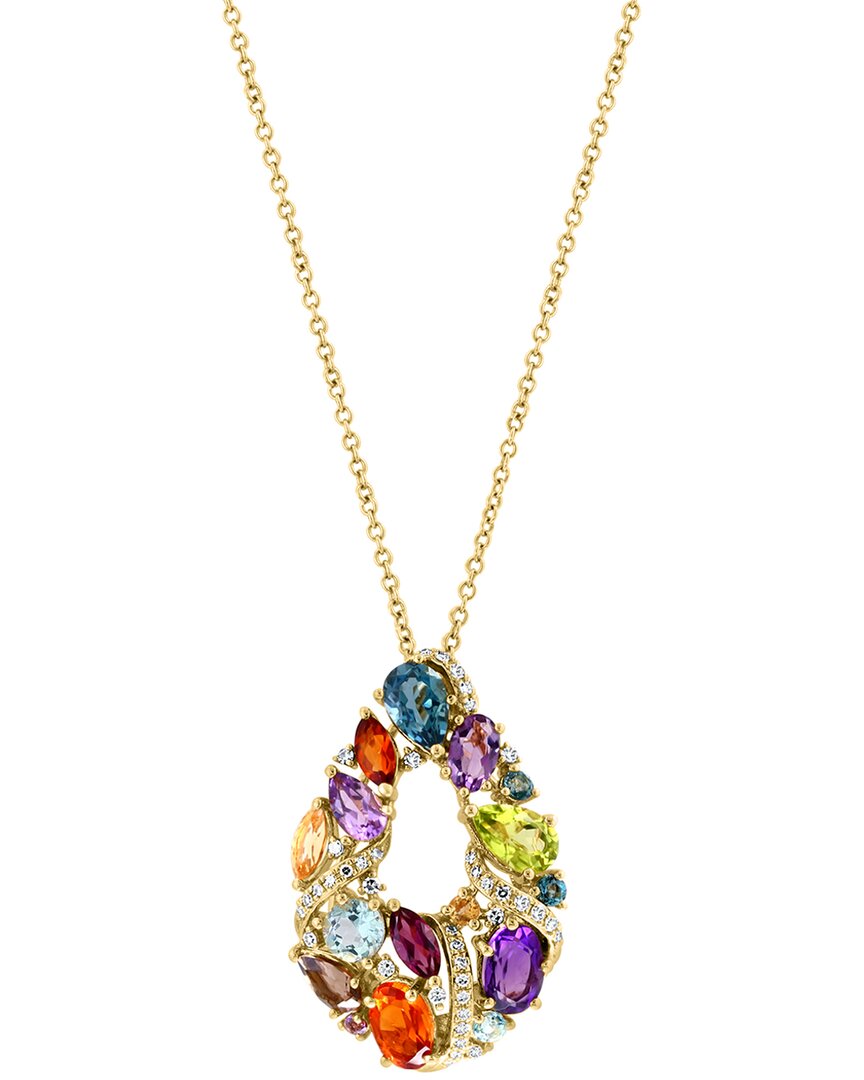 Effy Fine Jewelry 14k 4.15 Ct. Tw. Diamond & Gemstone Pendant Necklace In Gold