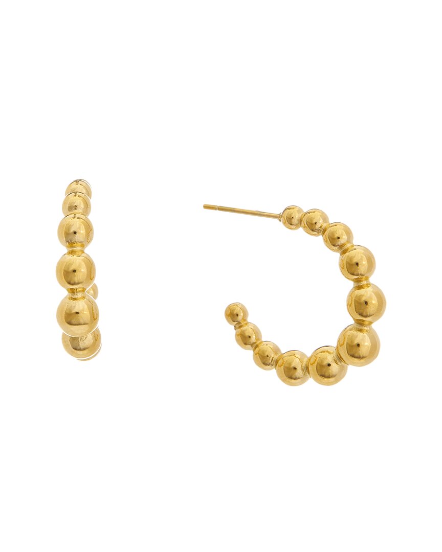 Juvell 18k Plated Pearl Hoops In Gold