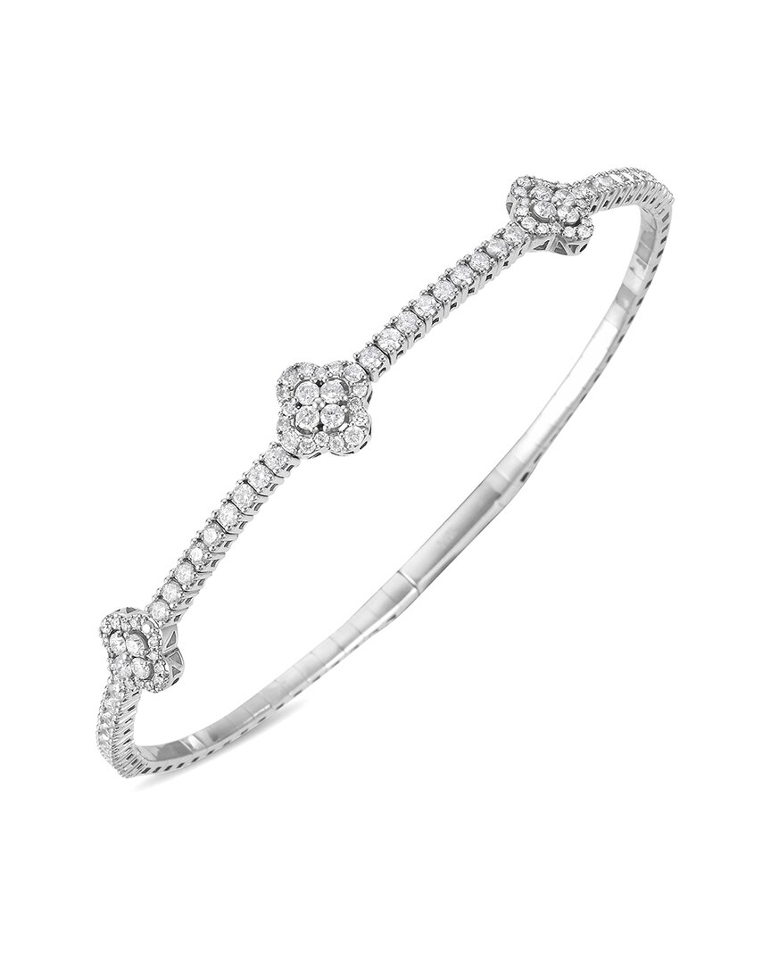 Shop Forever Creations Signature Forever Creations 14k 1.40 Ct. Tw. Diamond Flexible Bangle Bracelet