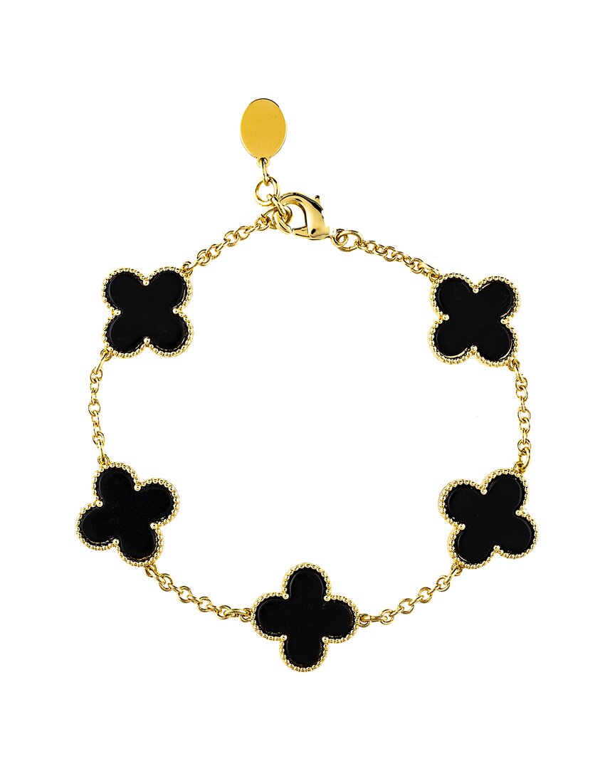 Rivka Friedman 18k Plated Clover Bracelet