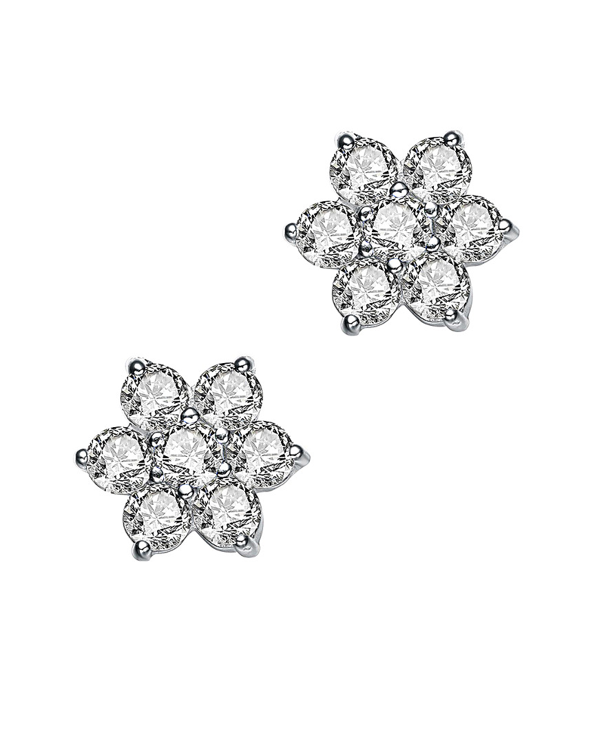 Genevive Silver Stud Earrings