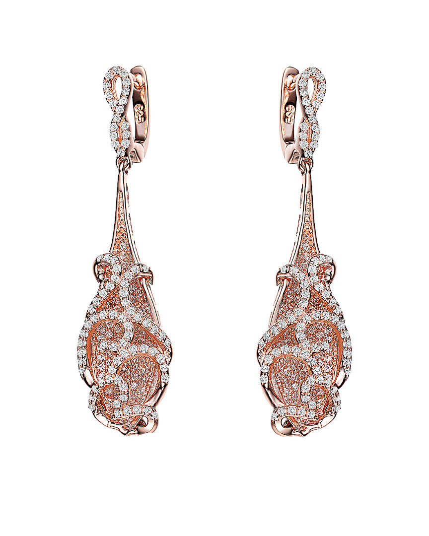 Genevive 14k Rose Gold Vermeil Drop Earrings