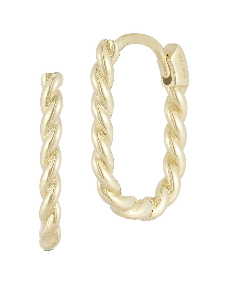 Ember Fine Jewelry 14k Oval Twist Huggie Earrings