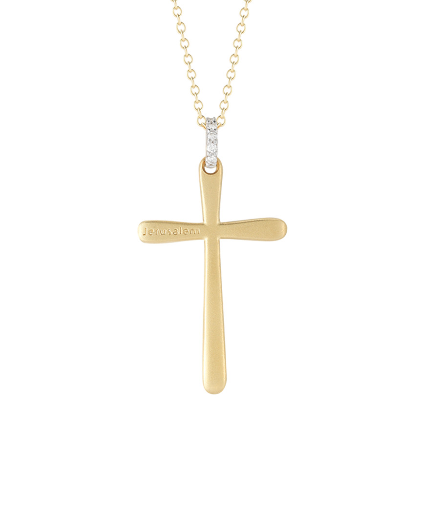 I. Reiss 14k Diamond Jerusalem Cross Necklace