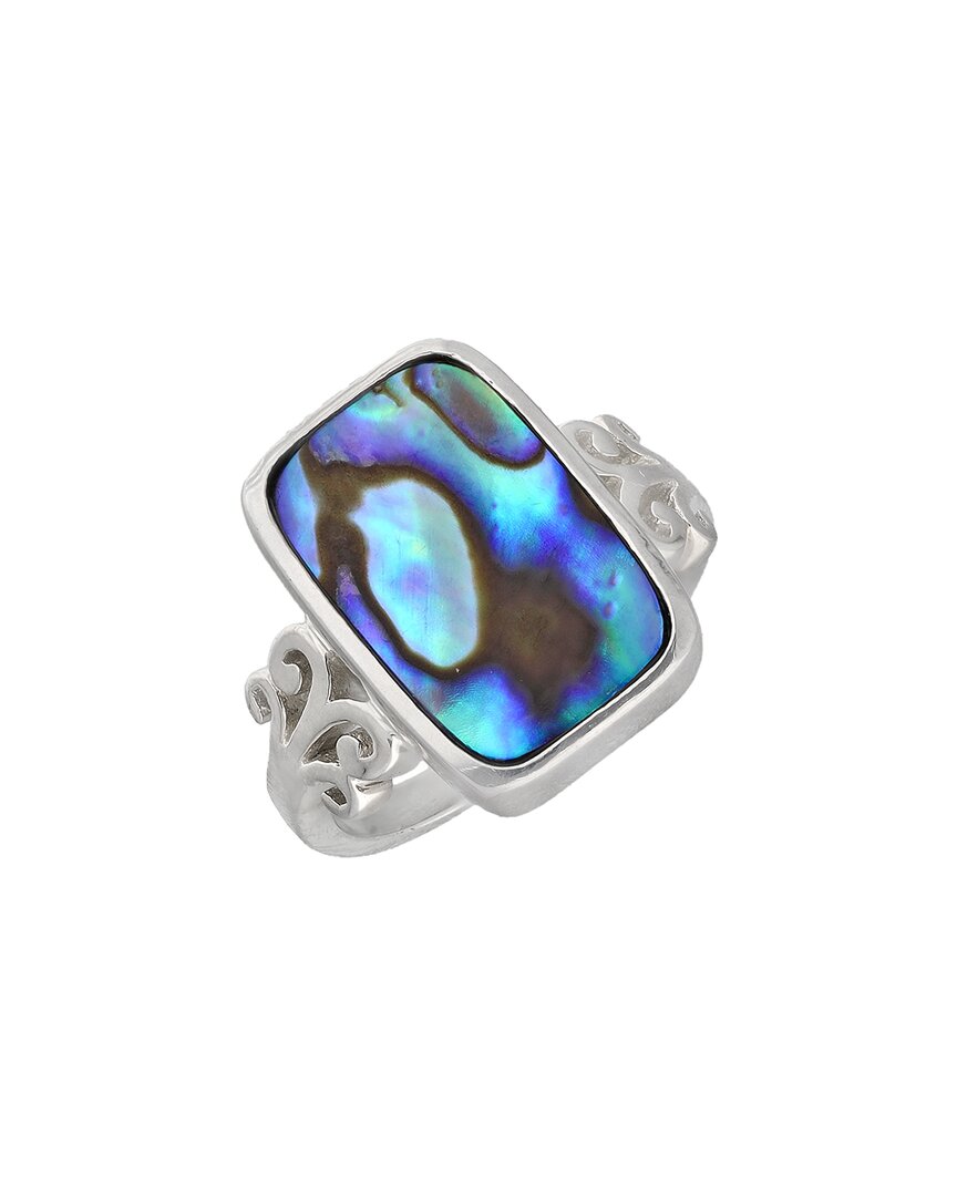 Tiramisu Silver 7.14 Ct. Tw. Abalone Shell Ring