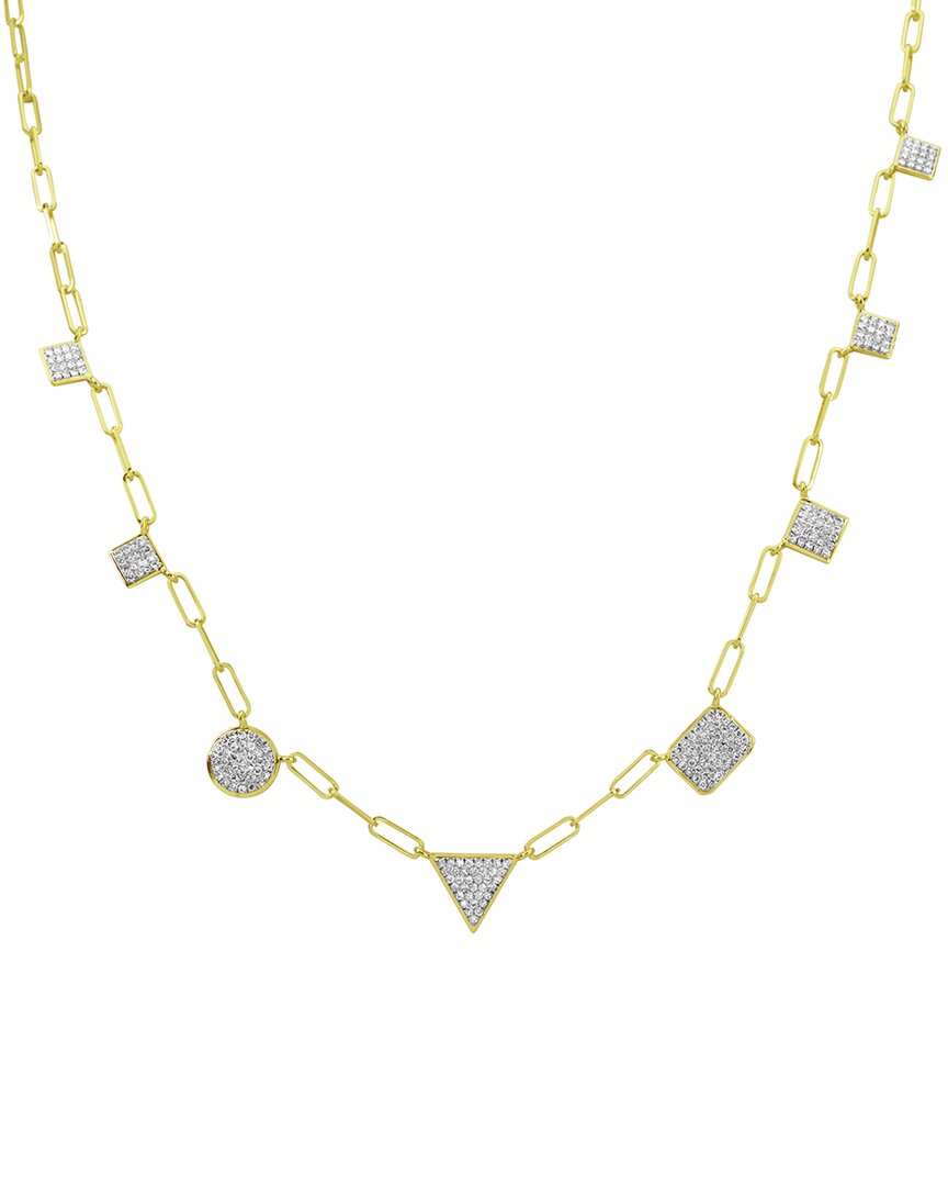 Meira T 14k 0.47 Ct. Tw. Diamond Paperclip Geometric Necklace In Gold