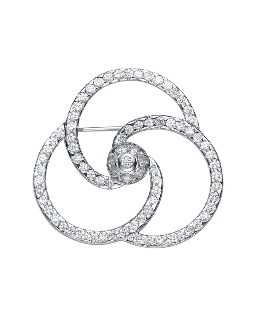 Genevive Silver Cz Statement Pin