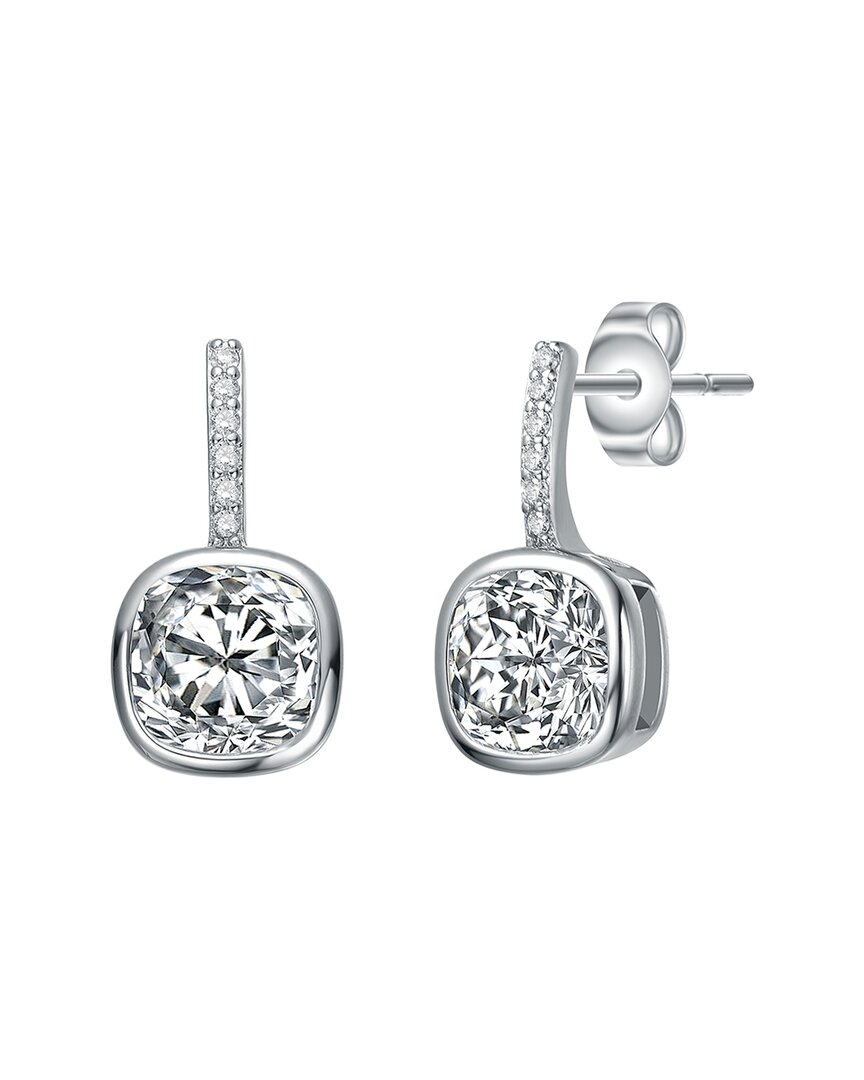 Rachel Glauber Rhodium Plated Cz Studs