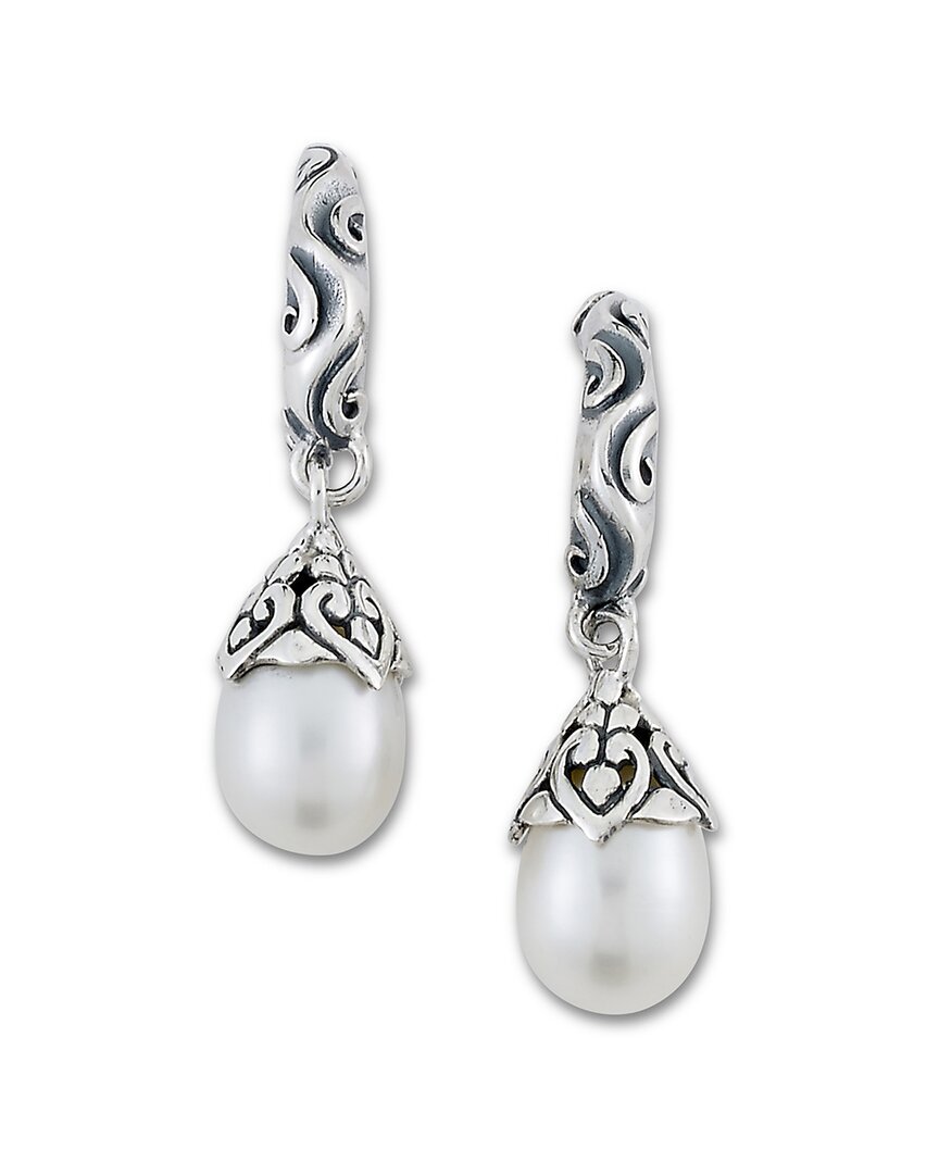 Samuel B. Silver 7mm Pearl Drop Earrings