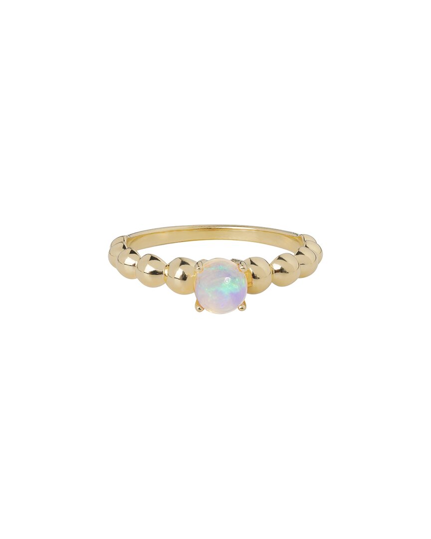 Tiramisu Silver 0.30 Ct. Tw. Ethiopian Opal Ring
