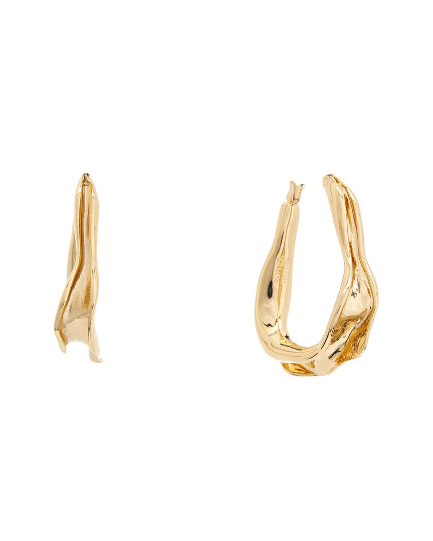 Kenneth Jay Lane Plated Hoops In Gold