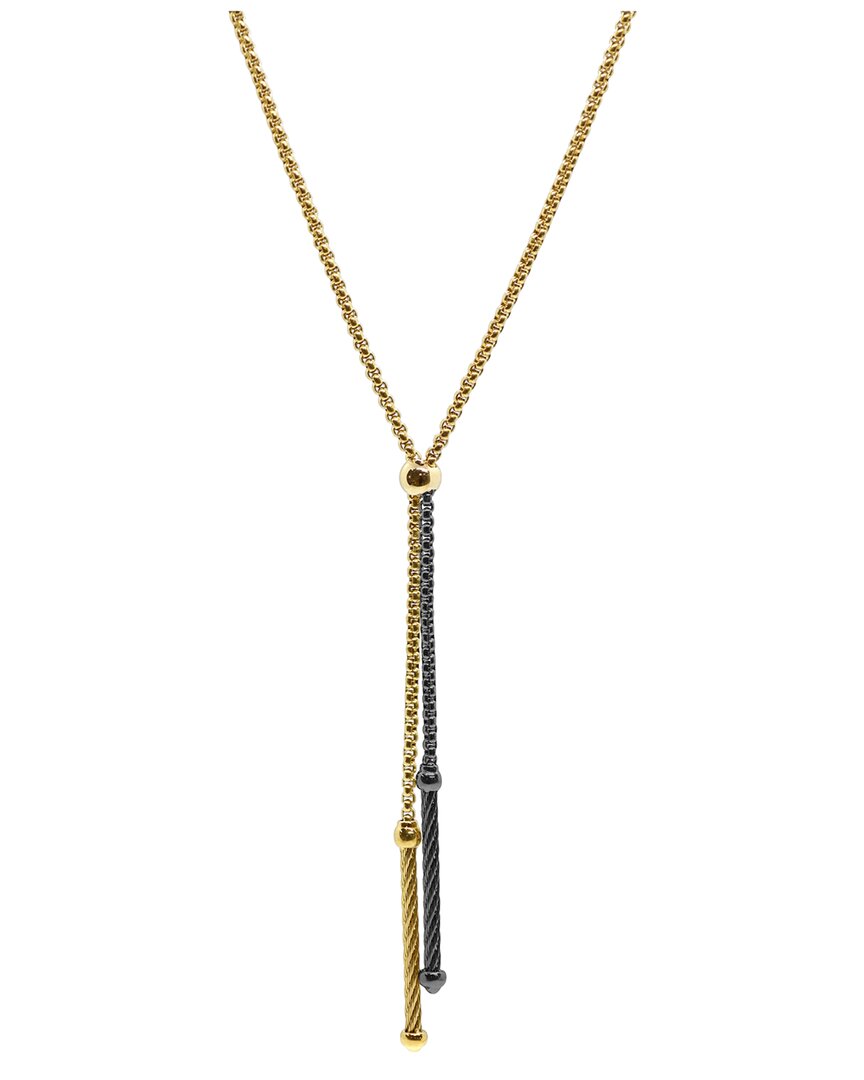 Alor Noir 18k & Stainless Steel Cable Necklace