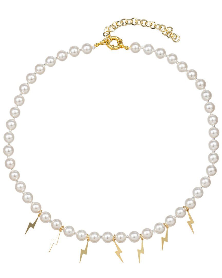 Eye Candy La Luxe 2mm Pearl Cz Faith Necklace