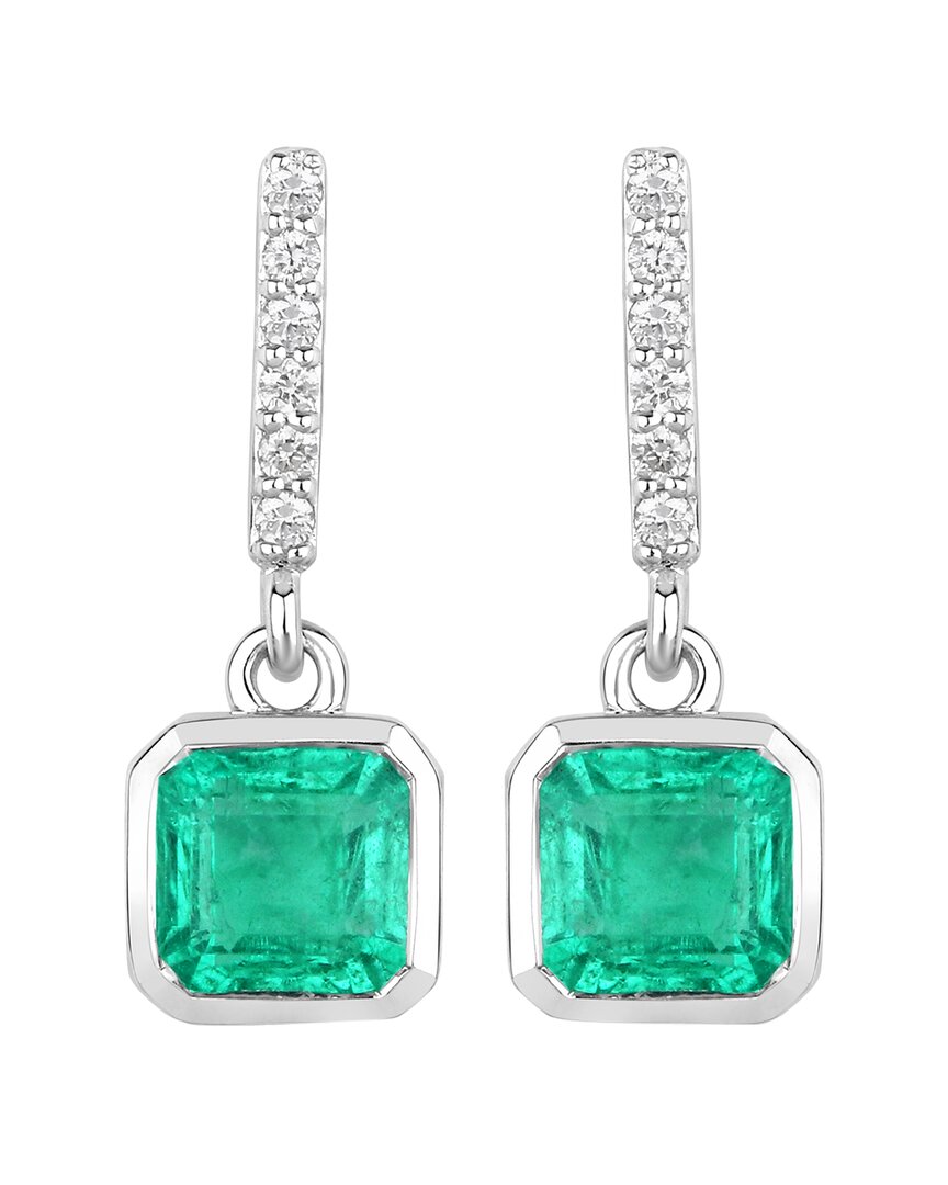 Shop Diana M. Fine Jewelry 14k 1.48 Ct. Tw. Diamond & Emerald Dangle Earrings