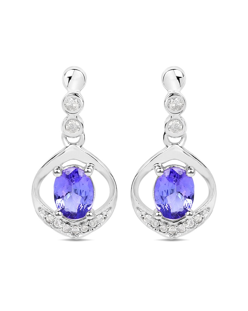 Diana M. Fine Jewelry 14K 0.76 ct. tw. Diamond & Tanzanite Dangle Earrings