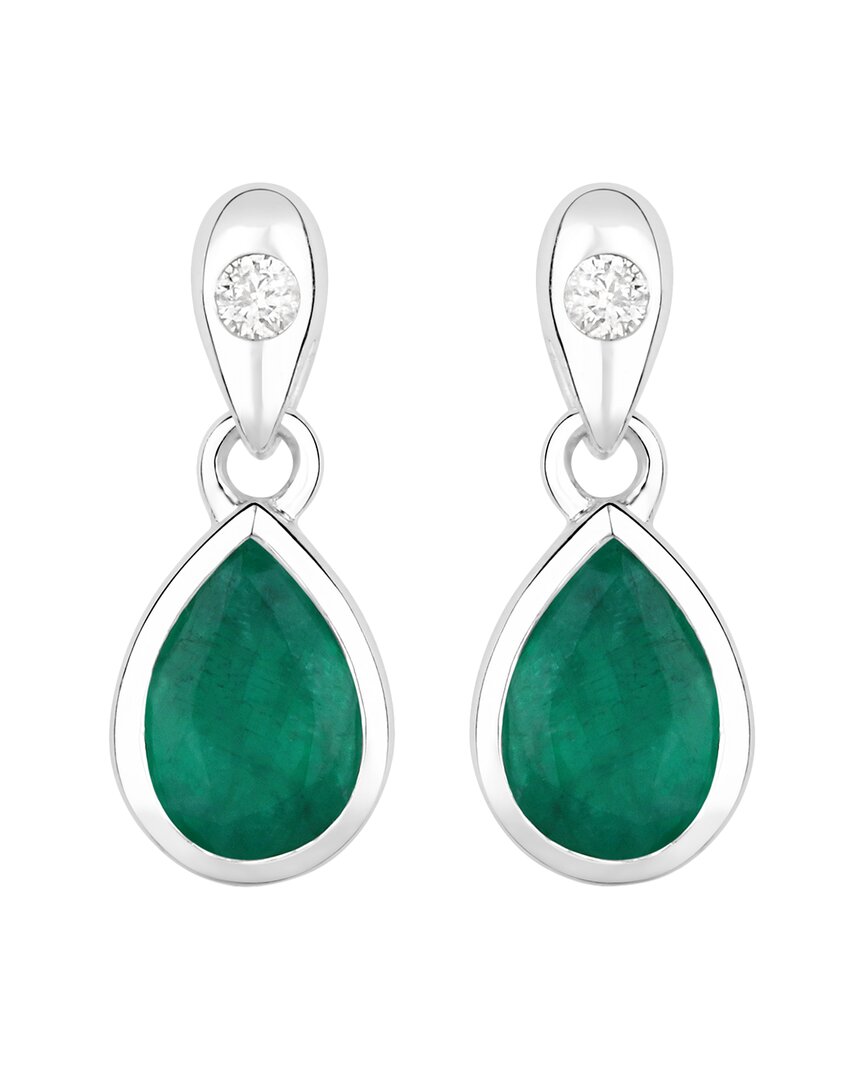 Shop Diana M. Fine Jewelry 14k 1.35 Ct. Tw. Diamond & Emerald Dangle Earrings