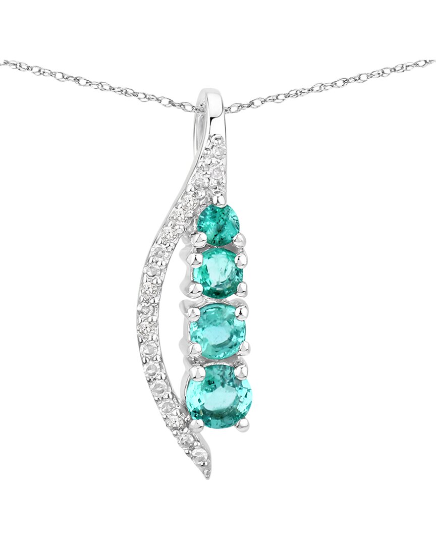 Shop Diana M. Fine Jewelry 14k 0.40 Ct. Tw. Diamond & Emerald Pendant