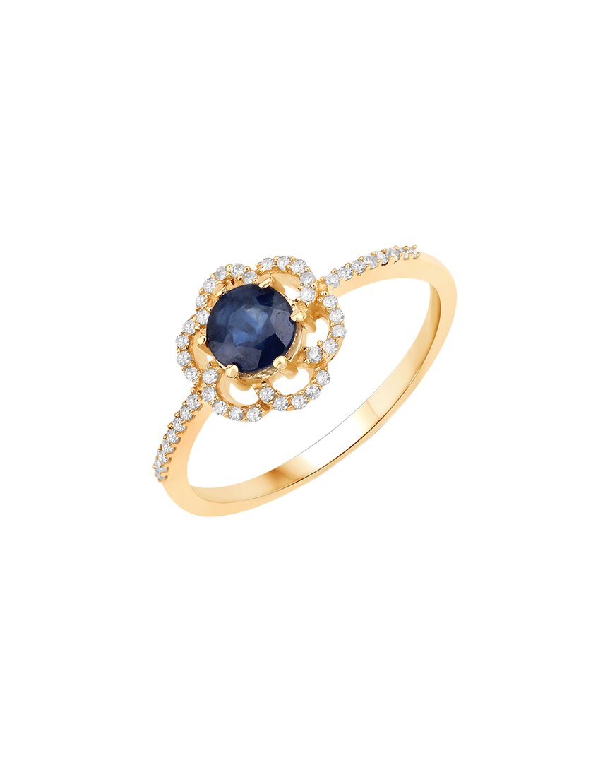 Shop Diana M. Fine Jewelry 14k 0.78 Ct. Tw. Diamond & Sapphire Ring