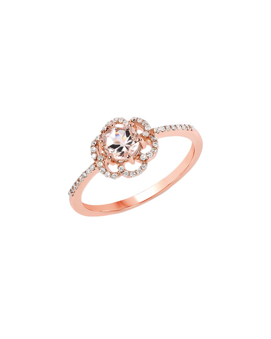 Shop Diana M. Fine Jewelry 14k Rose Gold 0.54 Ct. Tw. Diamond & Morganite Ring