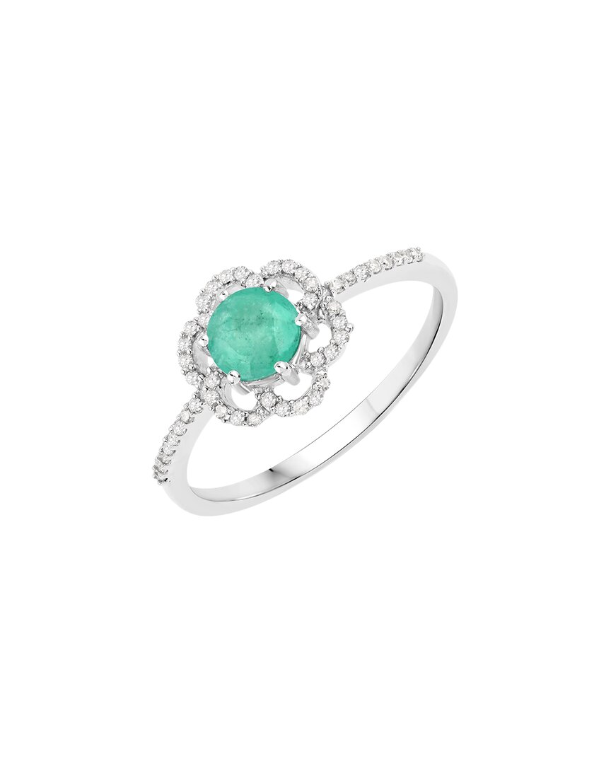 Shop Diana M. Fine Jewelry 14k 0.55 Ct. Tw. Diamond & Emerald Ring