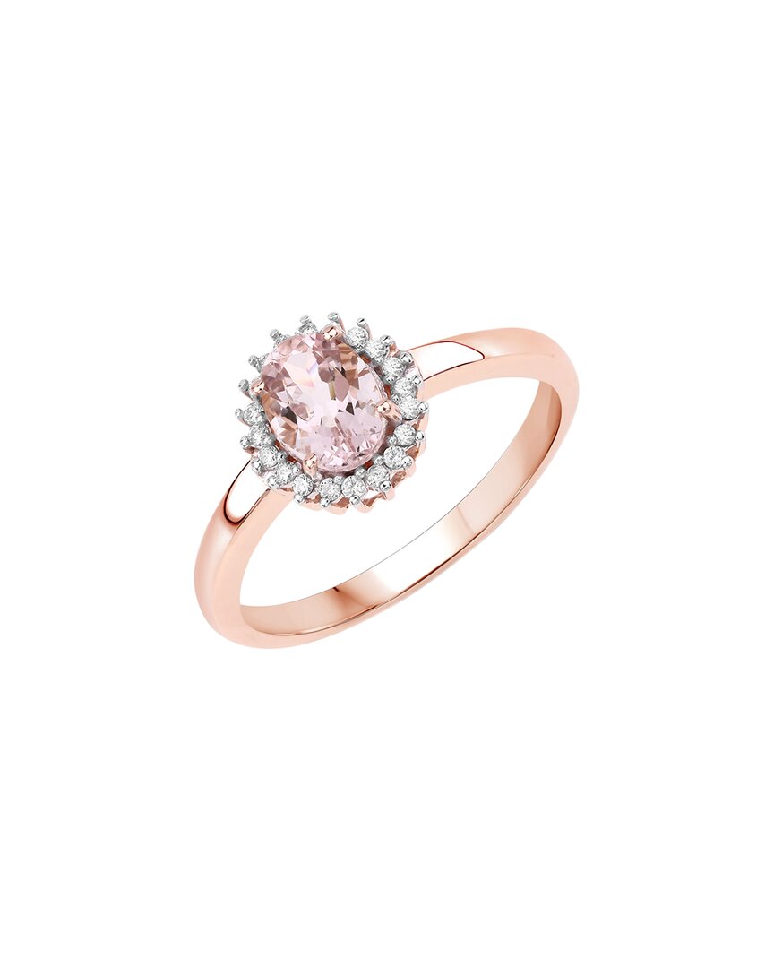 Shop Diana M. Fine Jewelry 14k Rose Gold 0.81 Ct. Tw. Diamond & Morganite Ring