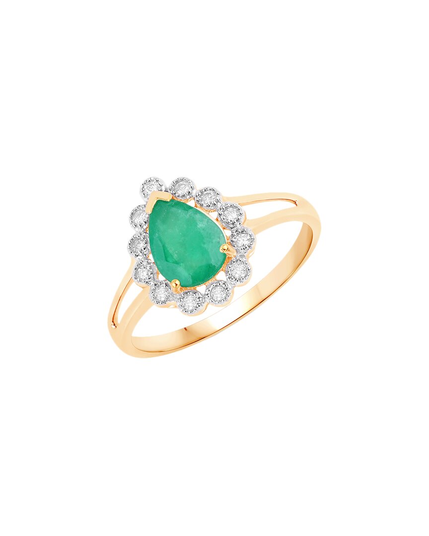 Shop Diana M. Fine Jewelry 14k 1.22 Ct. Tw. Diamond & Emerald Ring