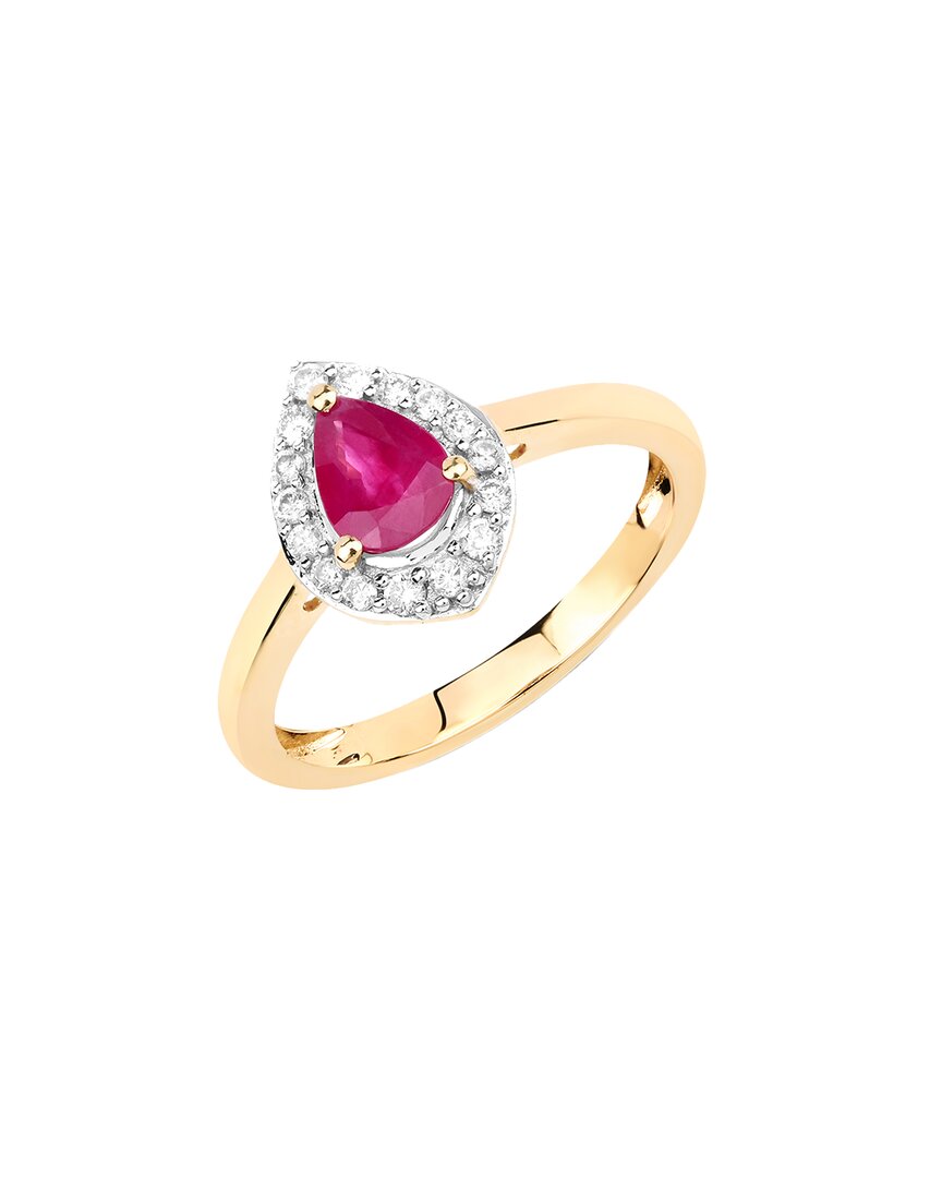 Shop Diana M. Fine Jewelry 14k 0.92 Ct. Tw. Diamond & Ruby Ring