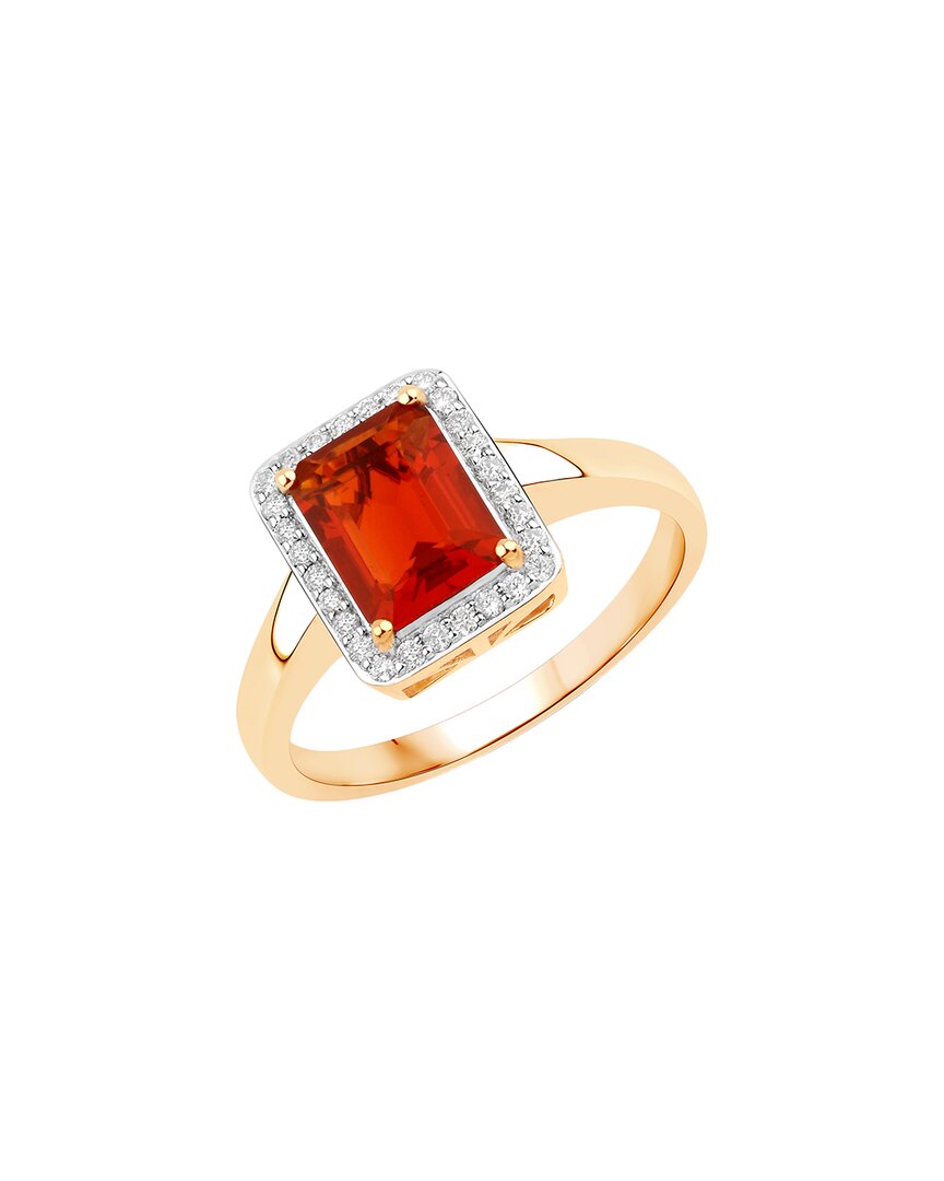 Shop Diana M. Fine Jewelry 14k 1.20 Ct. Tw. Diamond & Fire Opal Ring