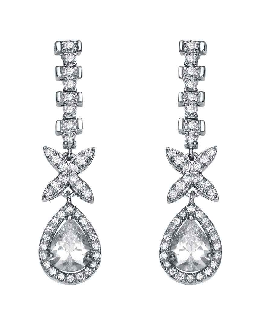 Genevive Silver Cz Earrings