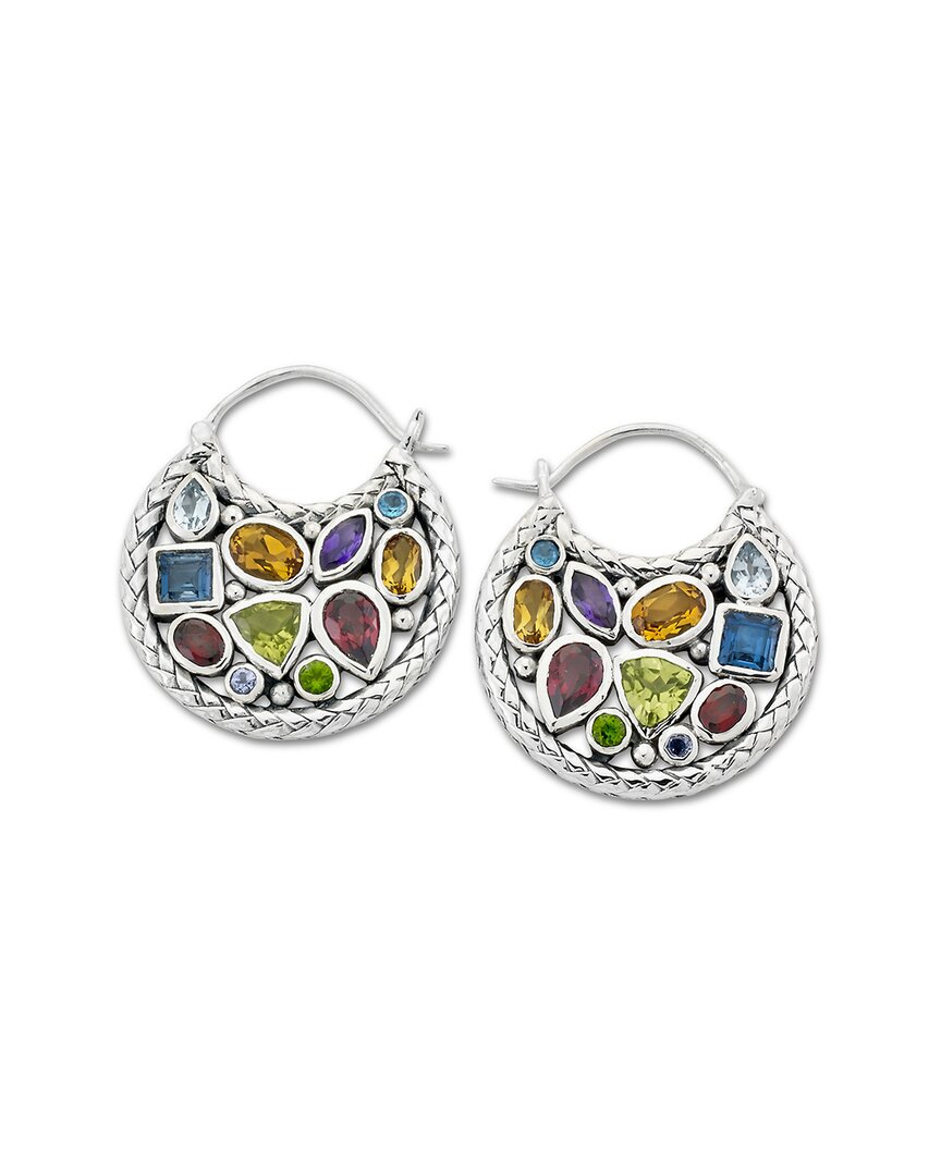 Samuel B. Silver 5.50 Ct. Tw. Gemstone Hoops