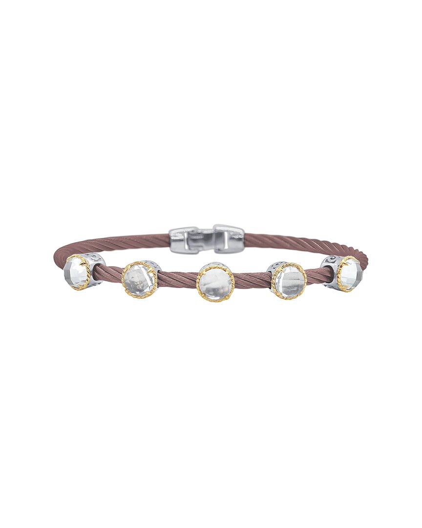 Alor Classique 18k Bangle Bracelet In Brown