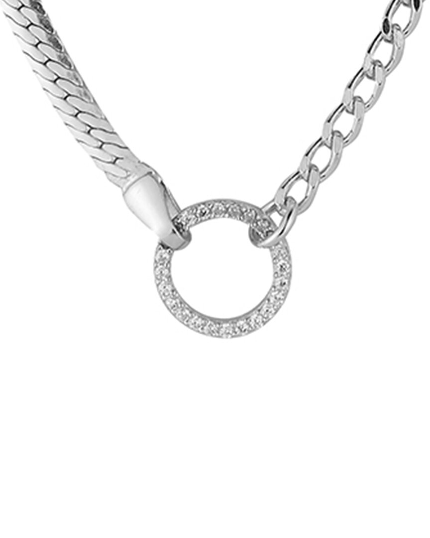 Glaze Jewelry Rhodium Plated Choker Necklace