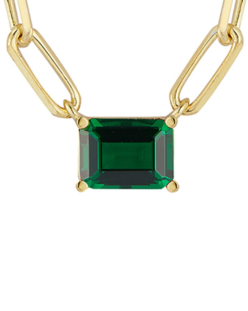 Glaze Jewelry 14K Over Silver CZ Necklace