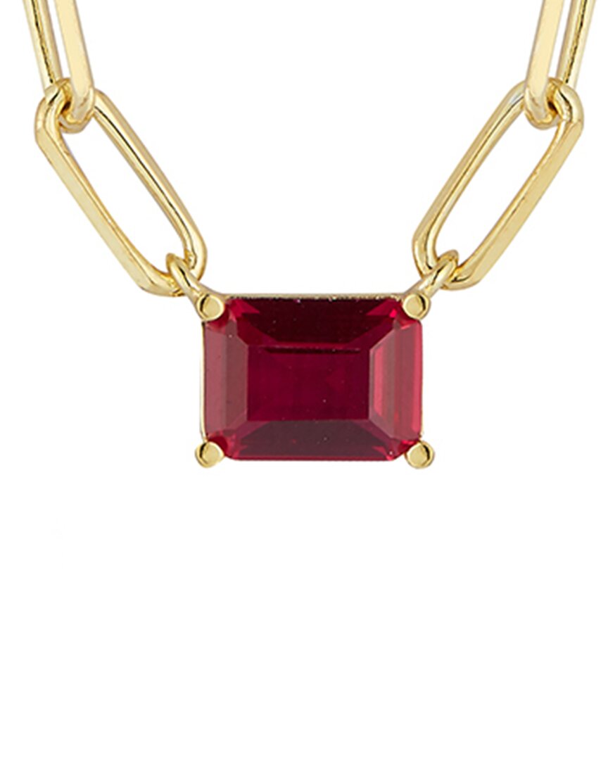 Glaze Jewelry 14K Over Silver CZ Pendant Necklace