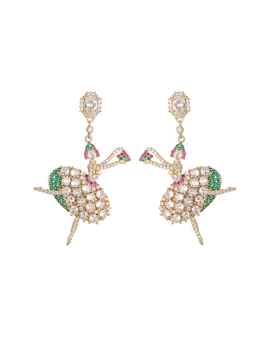 EYE CANDY LA EYE CANDY LA THE LUXE COLLECTION CZ BALLERINA STATEMENT EARRINGS