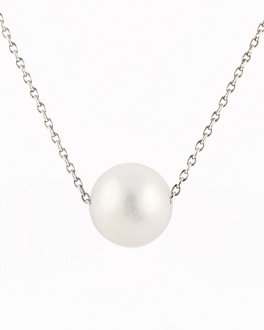 Splendid Pearls Silver 10-11mm Freshwater Pearl Earrings