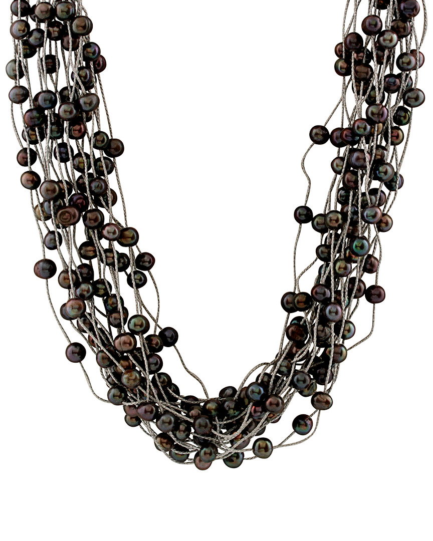 Splendid Pearls Rhodium Plated 5-5.5mm Pearl Necklace