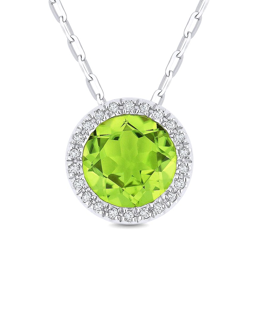 Gemstones 14k 1.36 Ct. Tw. Diamond & Peridot Necklace