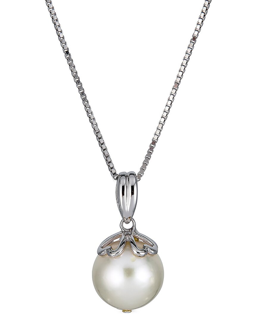 Belpearl Silver 10mm Pearl Pendant Necklace