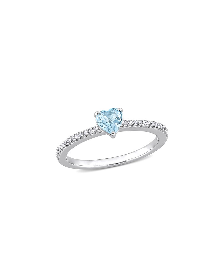 Rina Limor 10k 0.63 Ct. Tw. Diamond & Blue Topaz Ring