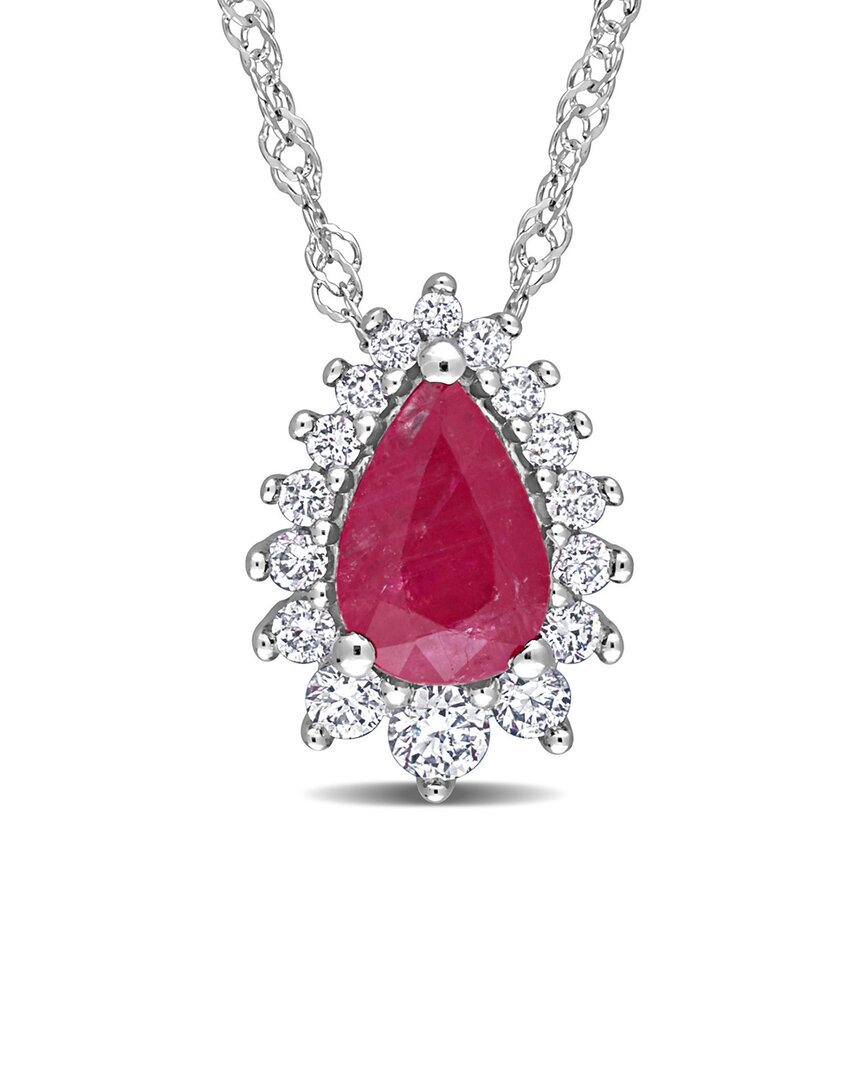 Rina Limor 14k 0.62 Ct. Tw. Diamond & Ruby Necklace