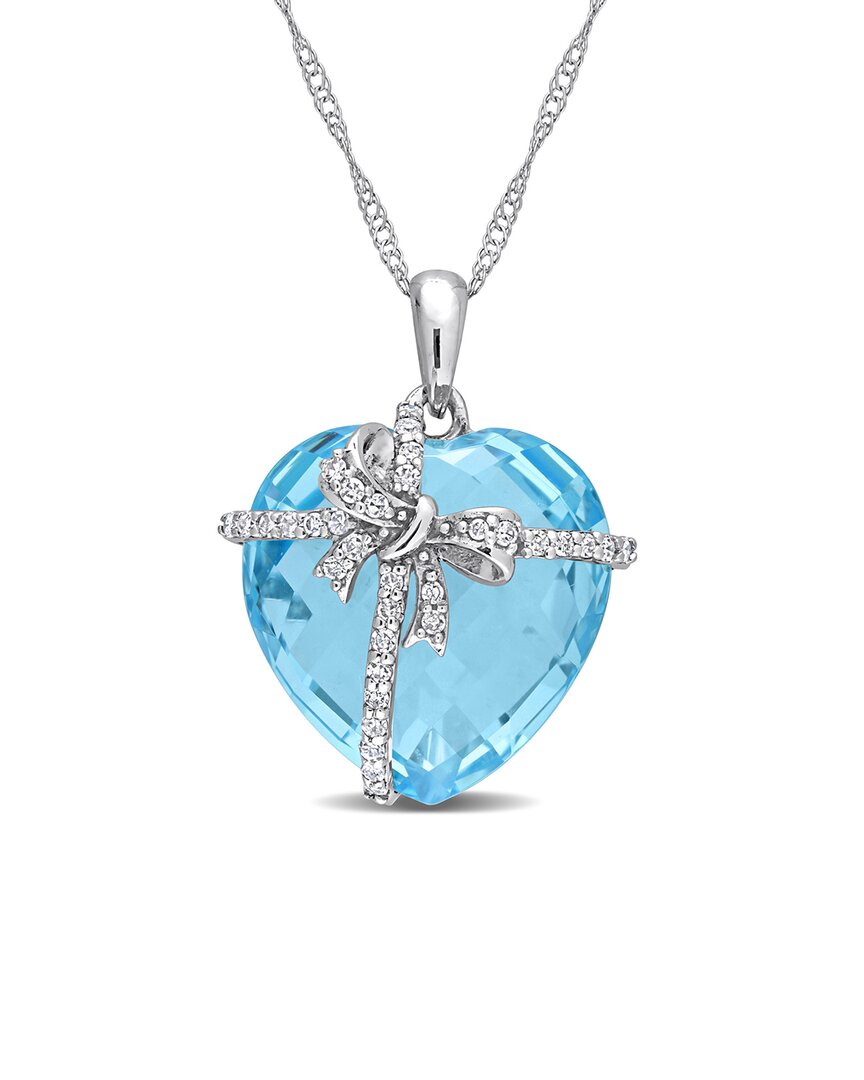 Rina Limor 10k 14.63 Ct. Tw. Diamond & Blue Topaz Necklace